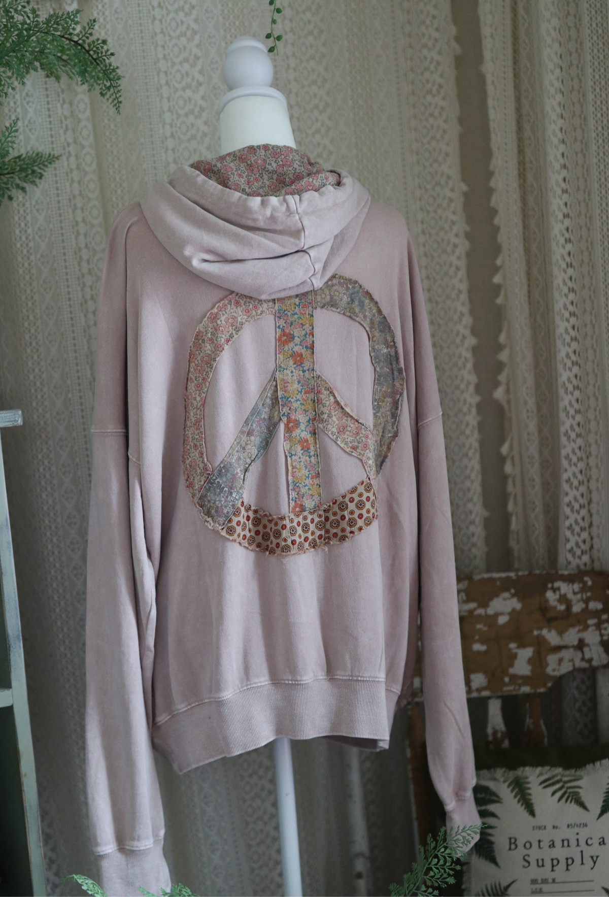 Mushroom Floral Peace Sign Sweatshirt