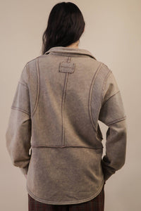 Mineral Washed Oversized French Terry Knit Top