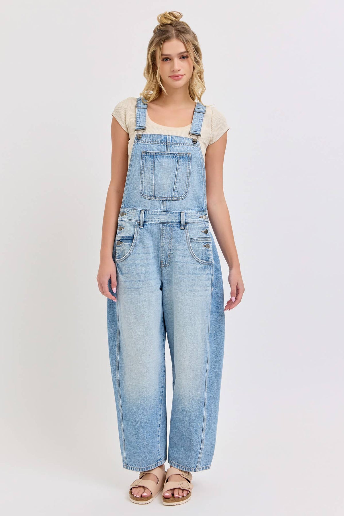 Mid Waisted Barrel Overall