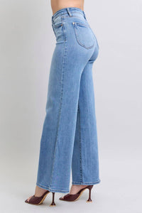 High Waisted Vintage Wash Retro Wide Leg Judy Blue Jeans