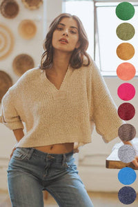 Fall Lightweight Cropped Sweater