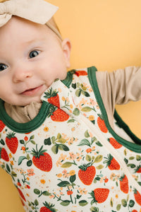 Vintage Strawberry Bamboo Sleep Bag