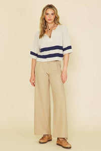 Fall Trending Striped Cropped Sweater