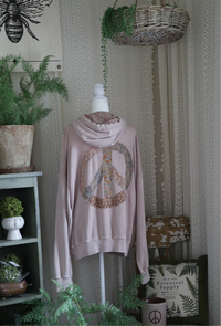 Mushroom Floral Peace Sign Sweatshirt