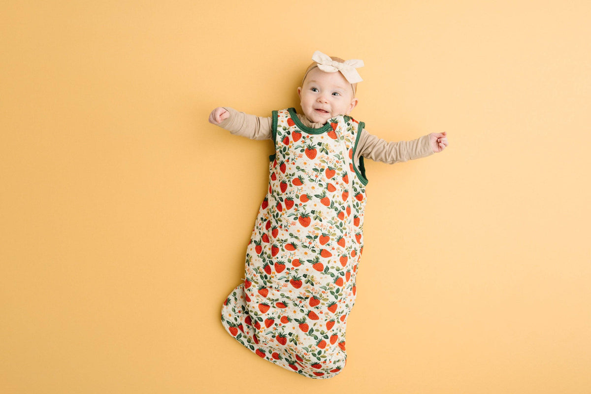 Vintage Strawberry Bamboo Sleep Bag
