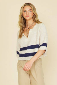 Fall Trending Striped Cropped Sweater