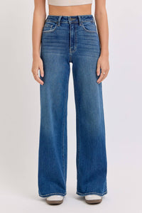 Dark Wash High Rise Wide Leg Jeans
