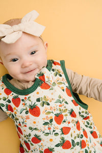 Vintage Strawberry Bamboo Sleep Bag