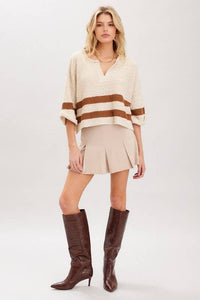 Fall Trending Striped Cropped Sweater